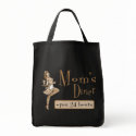 Mum's Diner Retro Waitress Sepia Orange Brown bags