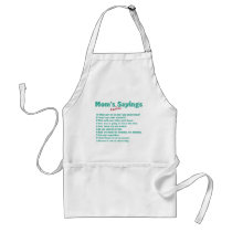 Mum's favourite sayings on gifts for her. aprons