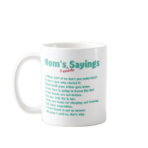 Mum's favourite sayings on gifts for her. mugs