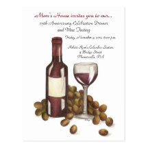 Mum's House Wine Tasting Postcard