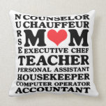 Mum's Jobs American Mojo Brand Throw Pillow