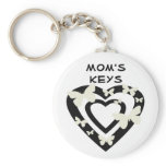 Mum's keys, open hearts, white butterflies keychains