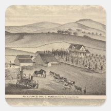 Munch, Stanley residences, farms Square Stickers