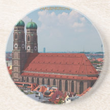 Munich Frauenkirche (Portrait) Drink Coasters
