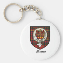 Munro Clan Crest Badge Tartan Keychains