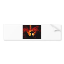 mural_gothic-cross bumper stickers