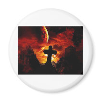 mural_gothic-cross refrigerator magnets