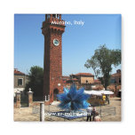 Murano, Italy Clock tower and Glass sculpture Fridge Magnet