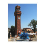 Murano, Italy Clock tower and Glass sculpture Post Cards