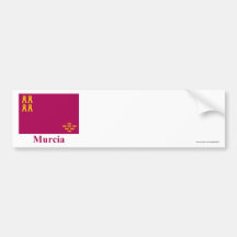 Murcia flag with name bumper sticker