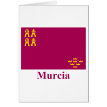 Murcia flag with name card