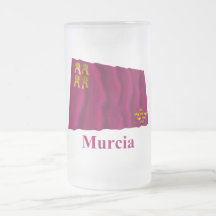 Murcia waving flag with name coffee mugs
