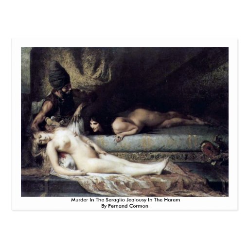 Murder In The Seraglio Jealousy In The Harem Postcard
