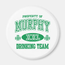 Murphy Irish Drinking Team Fridge Magnet