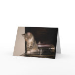 Murphy on the victrola greeting card