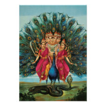 Murugan Kartikeyan Skanda Subrahmanyan Hindu Deity Invitation