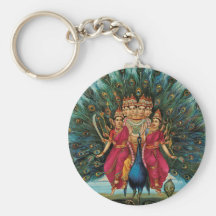 Murugan Kartikeyan Skanda Subrahmanyan Hindu Deity Key Chain