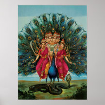Murugan Kartikeyan Skanda Subrahmanyan Hindu Deity Print