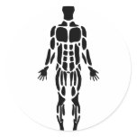 muscle man stickers