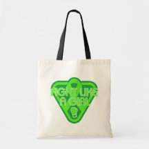 Muscular Dystrophy Fight Like A Girl Glove Tote Bag