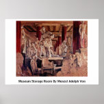 Museum Storage Room By Menzel Adolph Von Poster