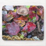 Mushroom And Leaves Mouse Pad
