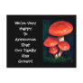 MUSHROOM ART: BIRTH OR ADOPTION ANNOUNCEMENT POSTCARDS