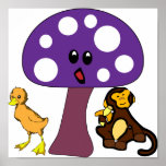 MUSHROOM CHIK MONKEY POSTER posters
