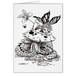 mushroom farie and sleeping dragon tshirt cards