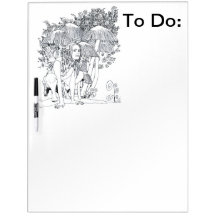Mushroom Ring Fairy To Do board Dry-Erase Whiteboard