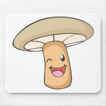 Mushroom Shirt : Cute Happy Mushroom Shirt Mousepad