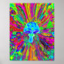 Mushroom Tye Dye Neon Posters