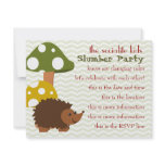 Mushrooms and Hedgehog invitations