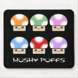 Mushy Puffs Six Pack Kawaii Mushroom Mouse Pad mousepads