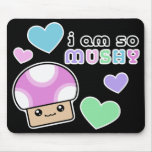 Mushy Puffs So Mushy Kawaii Mushroom Mouse Pad mousepads