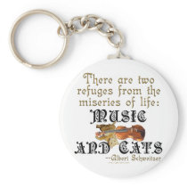 Music and Cats Keychain
