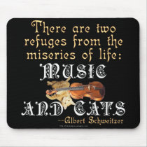 Music and Cats Mousepad