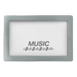 Music bottom with staff at bottom belt buckles