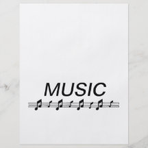 Music bottom with staff at bottom flyers