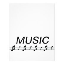 Music bottom with staff at bottom personalized invites