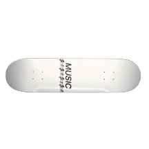 Music bottom with staff at bottom skateboard decks