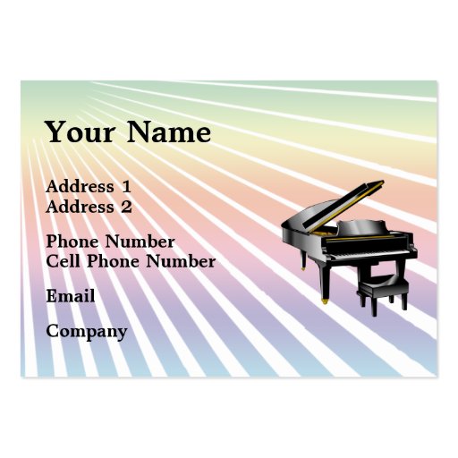 Music Business Card - Piano