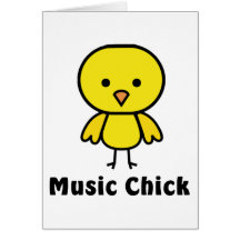 Music Chick Greeting Card