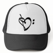 Music Clef Heart Hat