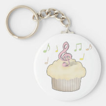Music Cupcake Keychains