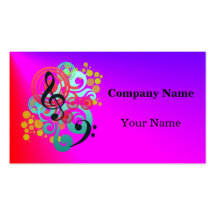 Music Design business cards - Bright