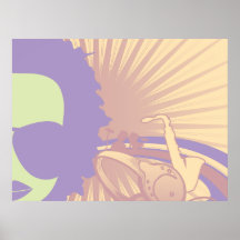 music diva funky pastels posters
