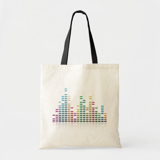 music equalizer canvas bag