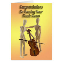Music exam congratulations card