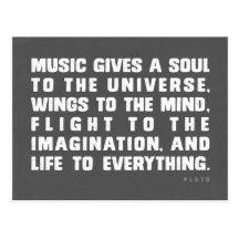Music Gives A Soul To The Universe Postcards